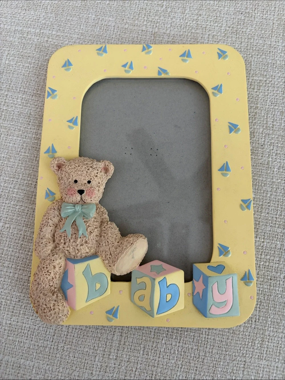 Baby Yellow Teddy Picture Frame for Kids